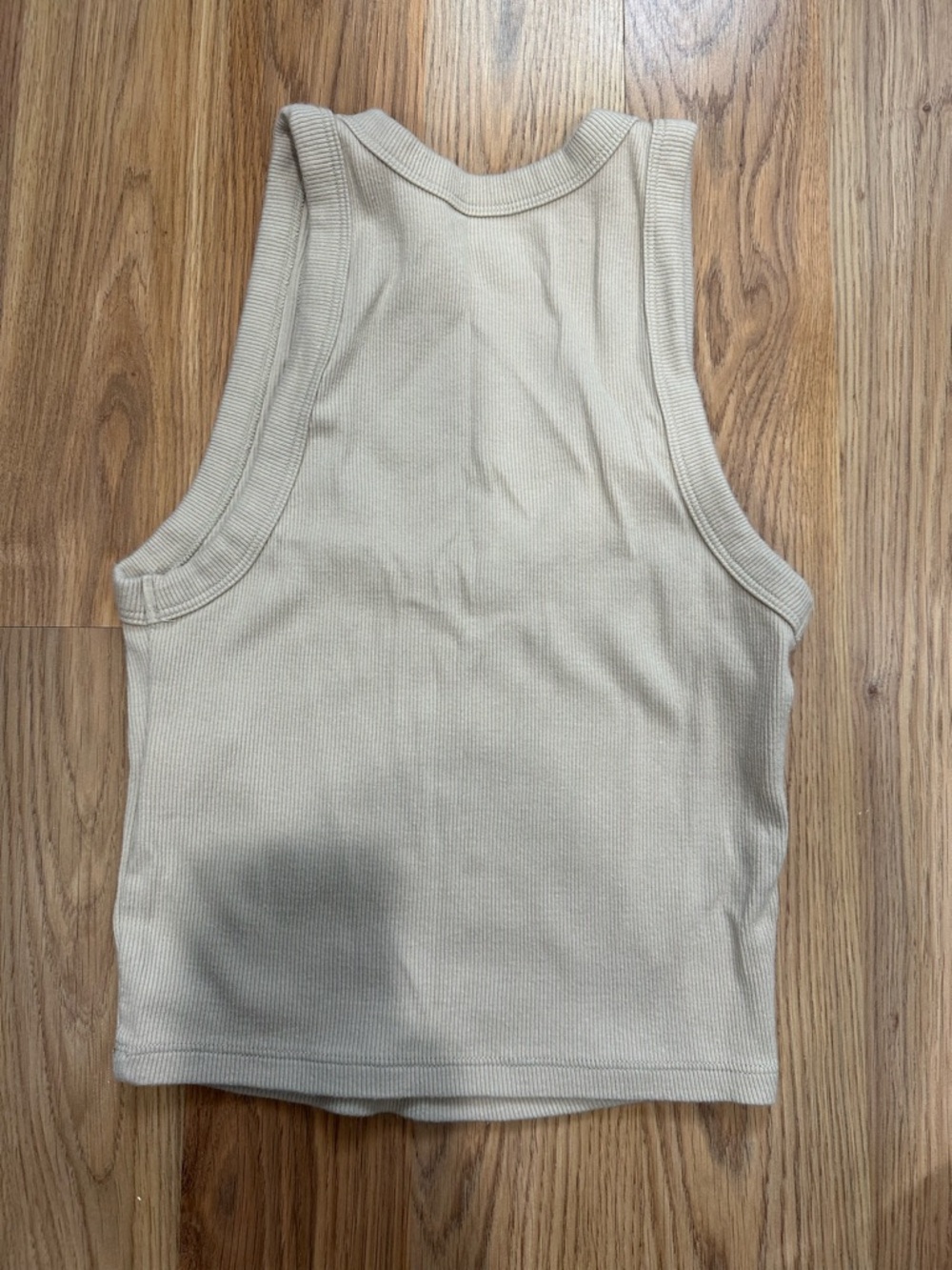 Abercrombie & Fitch Women's Ribbed Tank Top - Beige - Picture 2 of 2
